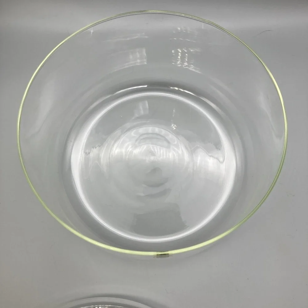 Vintage Clear Creative Glass By Corning Stackable Round Bowl Canister W/Lid